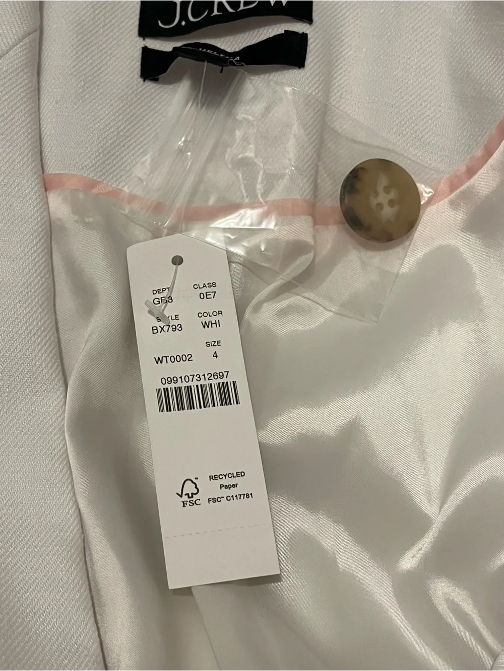 J.Crew Helena 1 Button Linen Blazer NWT NEW